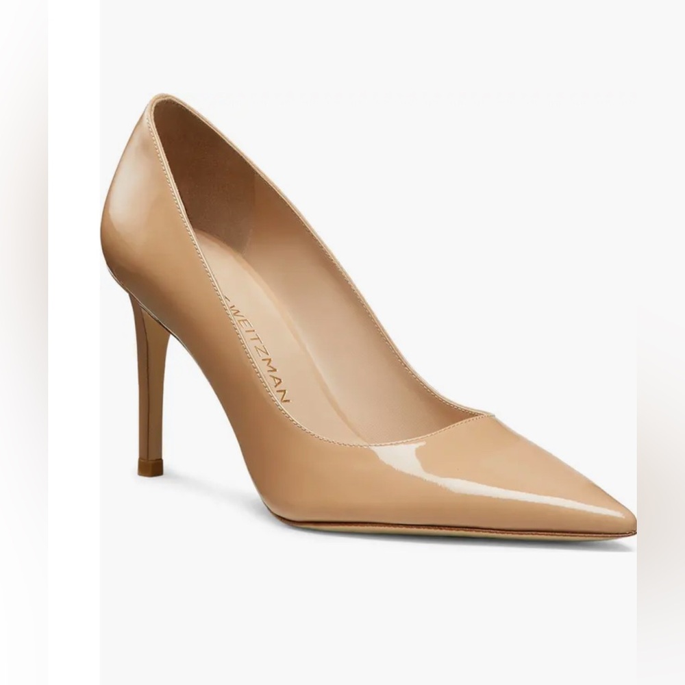 Stuart Weitzman Stuart Nude Patent Leather Heels size 11 New
